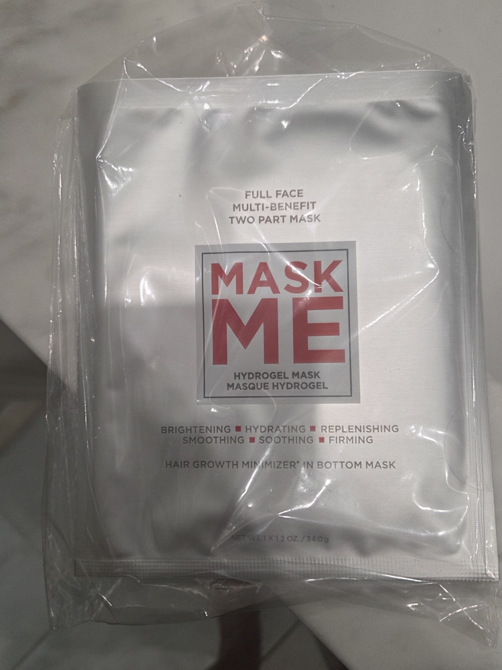 Hydrogel Full Face Brightening & Hydrating Mask - White 2 Pack